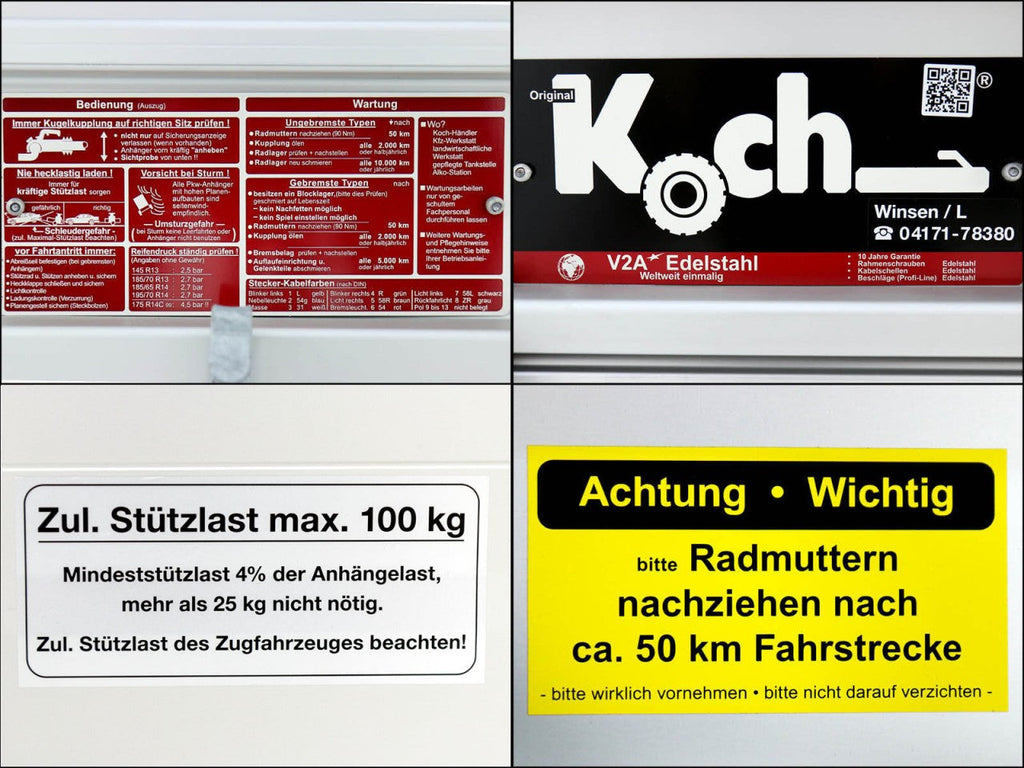 Koch-Anhänger 125x250cm 1200kg|Typ 4.12 Hobby|Angebot-Neu