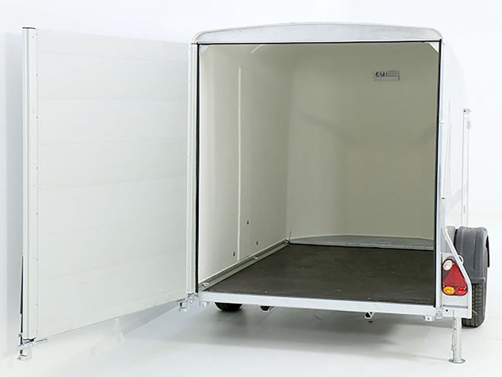 Debon Kofferanhänger Cargo 1300 Vollpoly 150x290cm H:160cm|Tür|grau-Neu