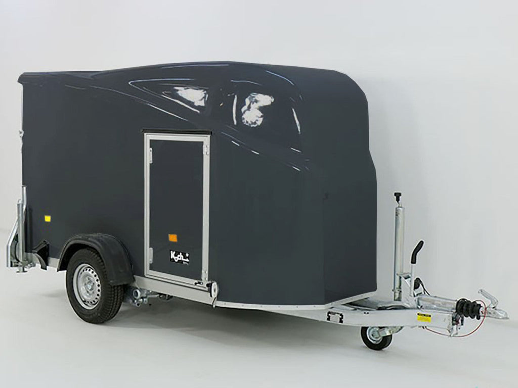 Debon Kofferanhänger Cargo 1300 Vollpoly 150x290cm H:160cm|Tür|grau-Neu