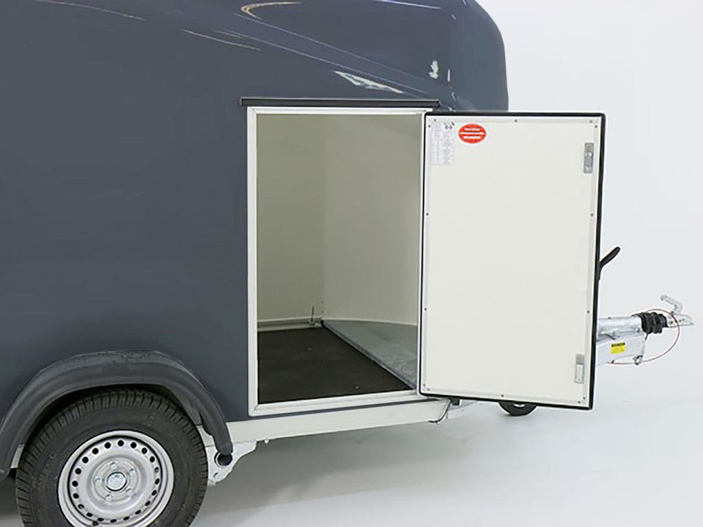 Debon Kofferanhänger Cargo 1300 Vollpoly 150x290cm H:160cm|Tür|grau-Neu