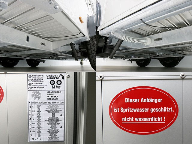 Cheval Liberte Pferdeanhänger Maxi 4| 4 Pferde| Pullman-Fahrwerk| 100km/h| schwarz-Neu