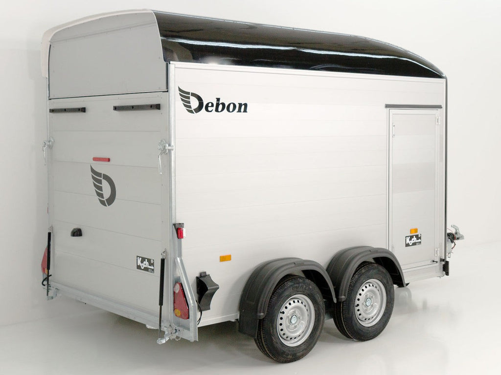 Debon Kofferanhänger C500 164x300cm H:200cm 2,6t|Alu|Polybug|Tür|schwarz-Neu