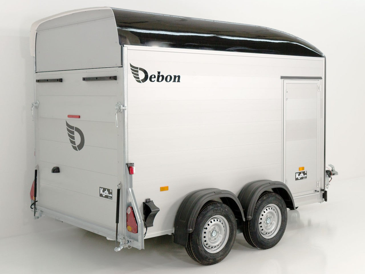 Debon Kofferanhänger C500 164x300cm H:200cm 2,6t|Alu|Polybug|Tür|schwarz-Neu