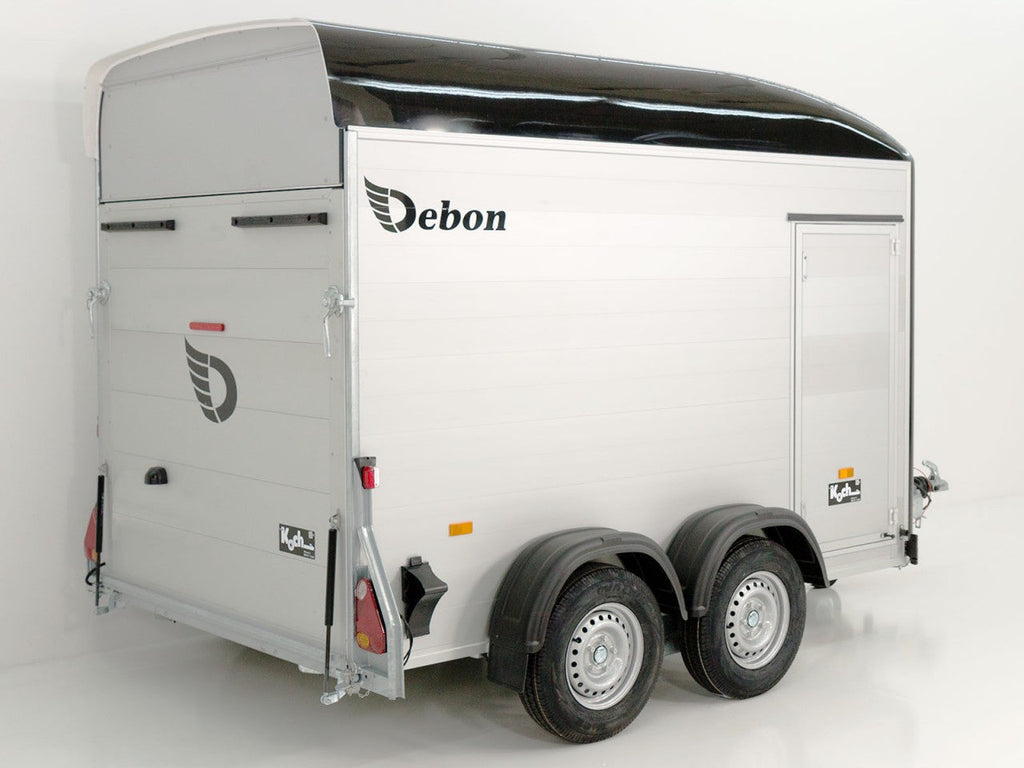 Debon Kofferanhänger C500 164x300cm H:200cm 2,0t|Alu|Polybug|Tür|schwarz-Neu