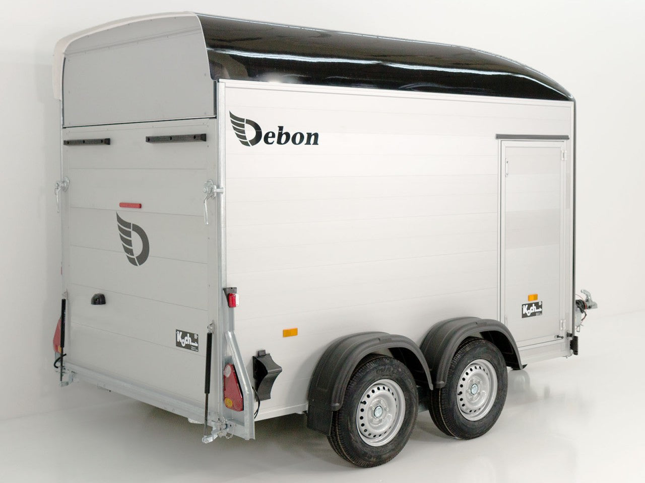 Debon Kofferanhänger C500 164x300cm H:200cm 2,0t|Alu|Polybug|Tür|schwarz-Neu
