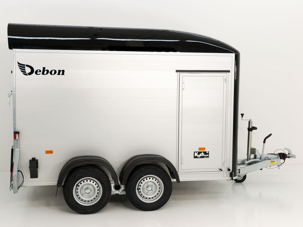 Debon Kofferanhänger C500 164x300cm H:200cm 2,0t|Alu|Polybug|Tür|schwarz-Neu