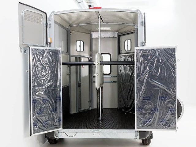 Ifor Williams Pferdeanhänger HB511|Heckklappen-Türkombination|silber-Neu