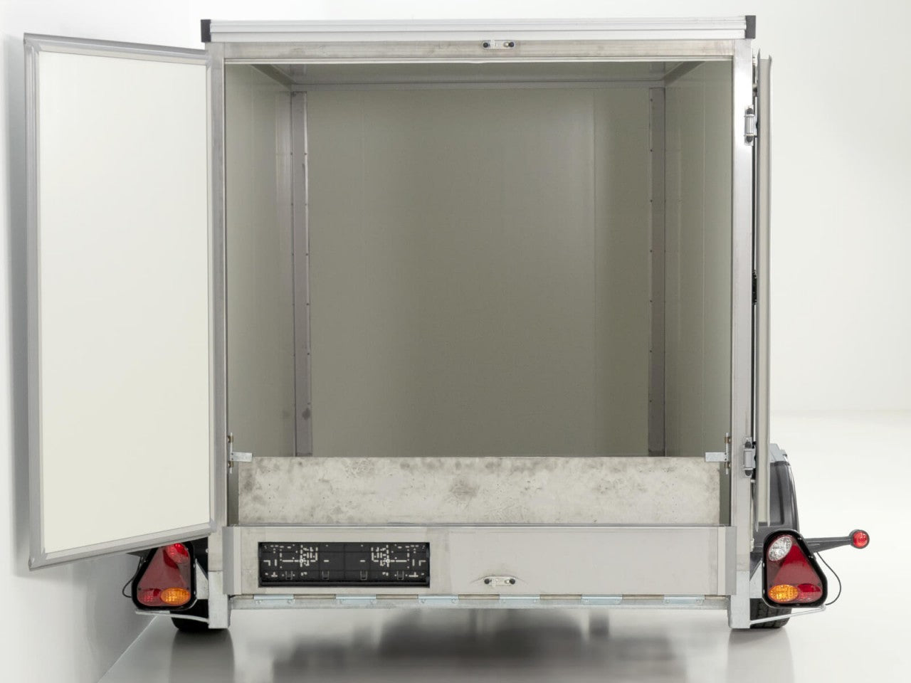 Vezeko Koffer-Absenkanhänger 157x268cm Höhe:164cm 1,5t|silber-Neu