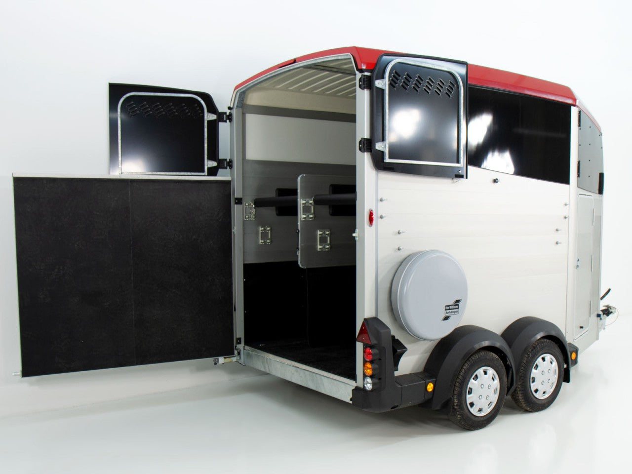 Ifor Williams Pferdeanhänger HBX 511|Sattelkammer|neues Modell|rot-Neu