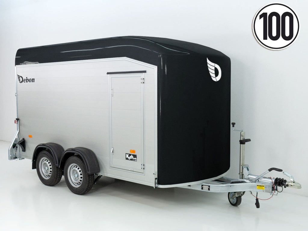 Debon Kofferanhänger Roadster Alu C700 179×378 H201 2,6t|Alu|Polybug|Tür|schwarz-Neu