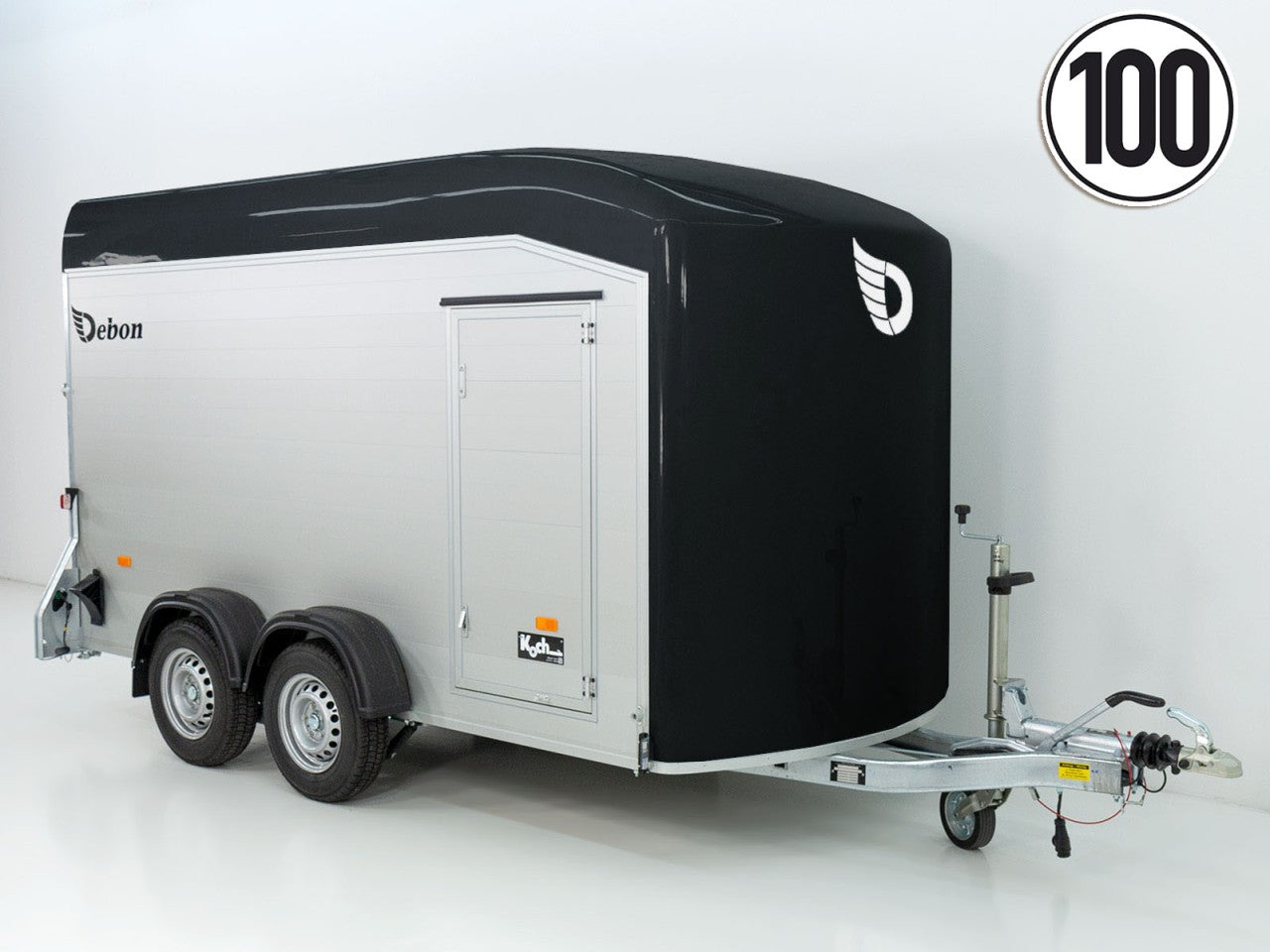 Debon Kofferanhänger Roadster Alu C700 179×378 H201 2,6t|Alu|Polybug|Tür|schwarz-Neu