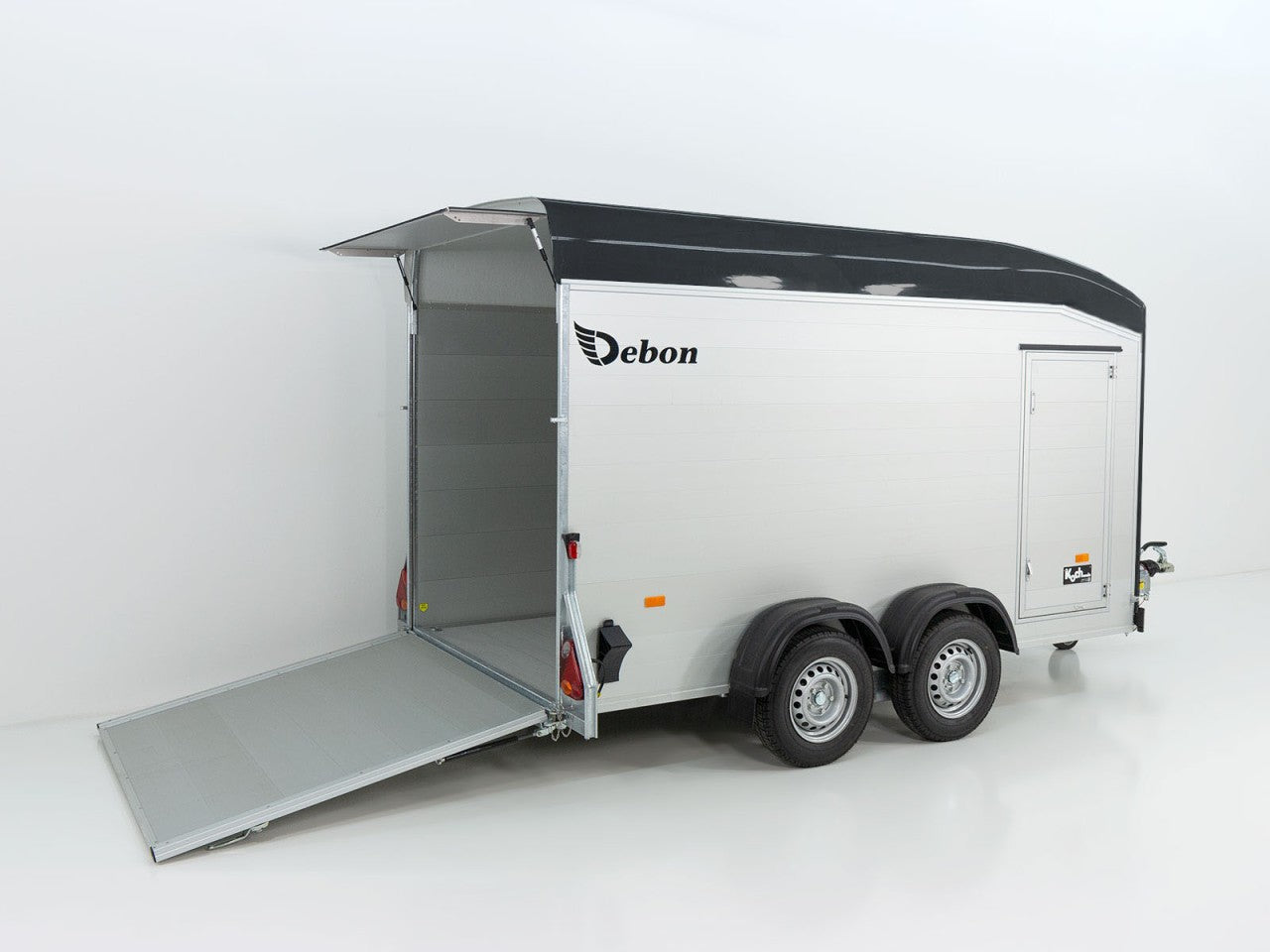 Debon Kofferanhänger Roadster Alu C700 179×378 H201 2,6t|Alu|Polybug|Tür|schwarz-Neu
