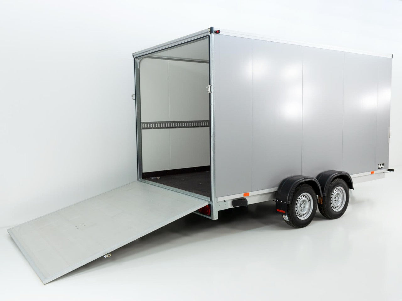 Vezeko Kofferanhänger 204x405cm Höhe:205cm 2,7t|Rampe|silber-Neu