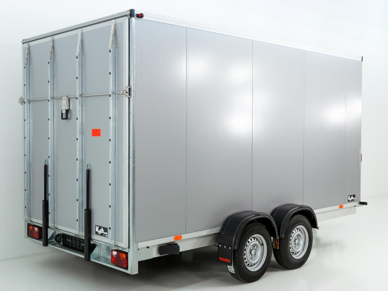 Vezeko Kofferanhänger 204x405cm Höhe:205cm 2,7t|Rampe|silber-Neu
