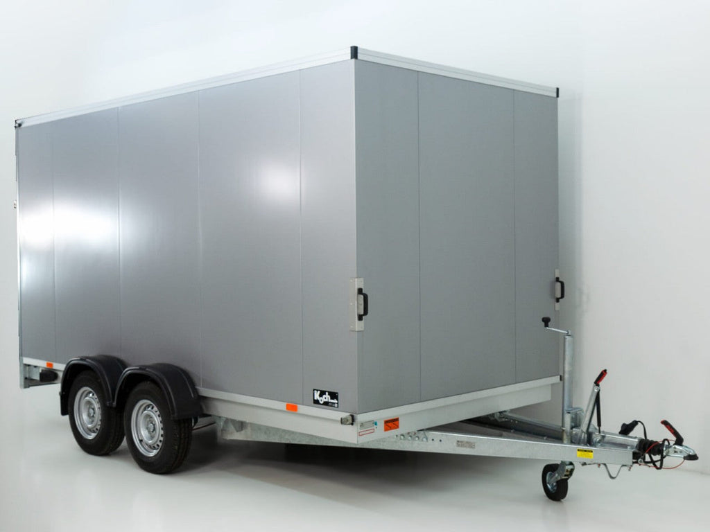 Vezeko Kofferanhänger 204x405cm Höhe:205cm 2,7t|Rampe|silber-Neu