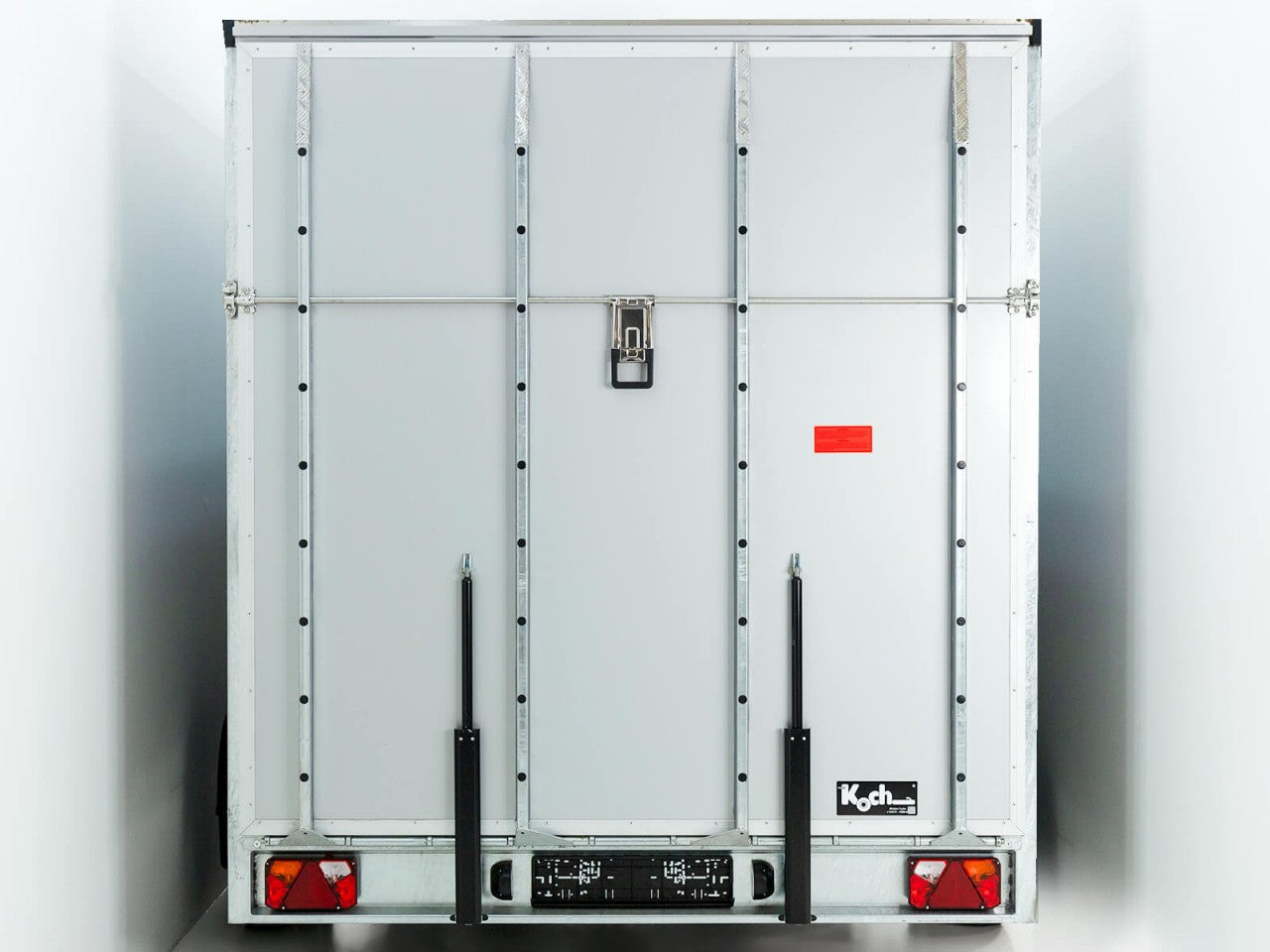 Vezeko Kofferanhänger 204x405cm Höhe:205cm 2,7t|Rampe|silber-Neu