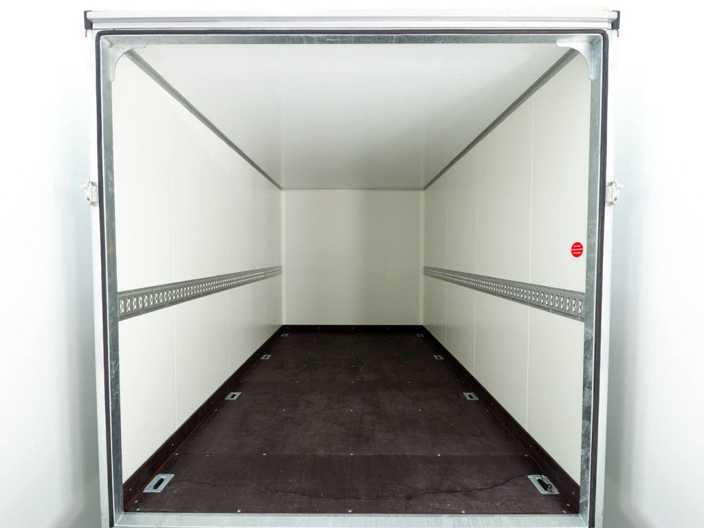 Vezeko Kofferanhänger 204x405cm Höhe:205cm 2,7t|Rampe|silber-Neu
