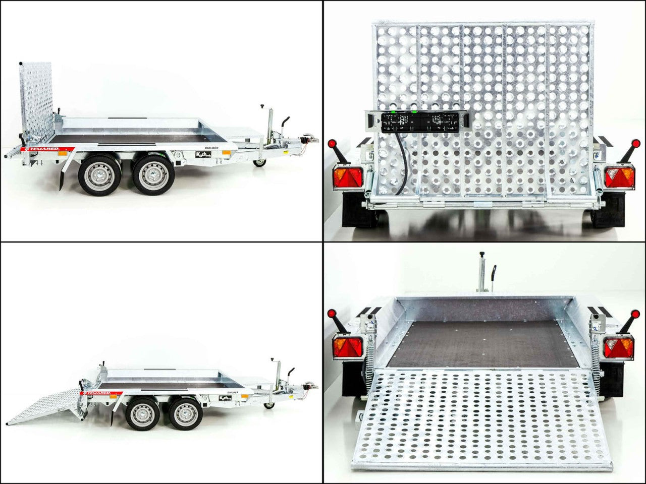 Temared Baumaschinenanhänger Builder 153x260cm 2,7t|Rampe-Neu