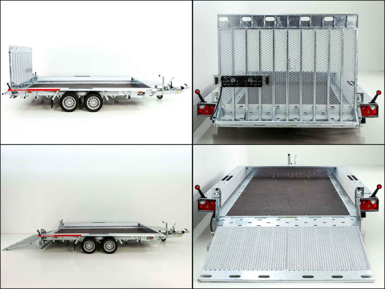 Temared Baumaschinenanhänger Builder 183x400cm 3,5t|Rampe-Neu