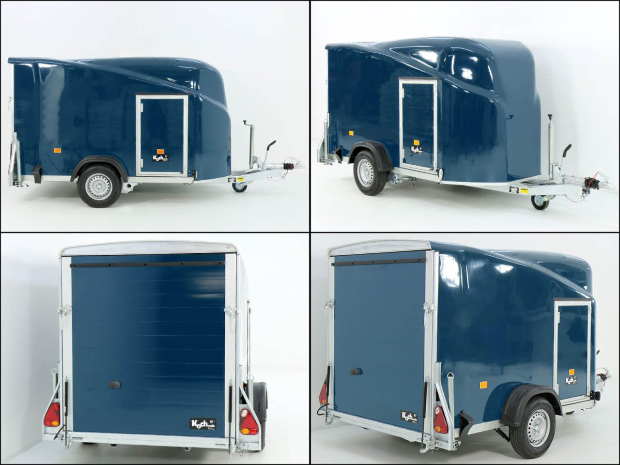 Debon Kofferanhänger Cargo 1300 Vollpoly 150x290cm H:160cm|Tür|blau-Neu