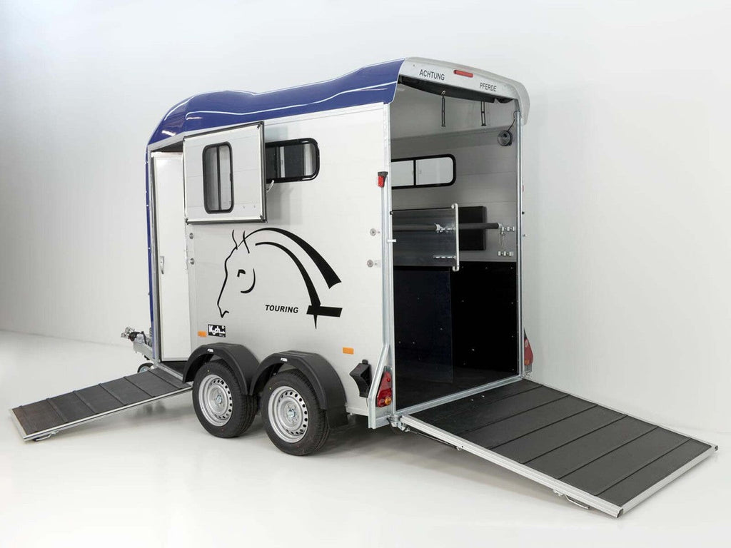 Cheval Liberte Pferdeanhänger Touring Country|Sattelkammer|Frontausstieg|blau-Neu