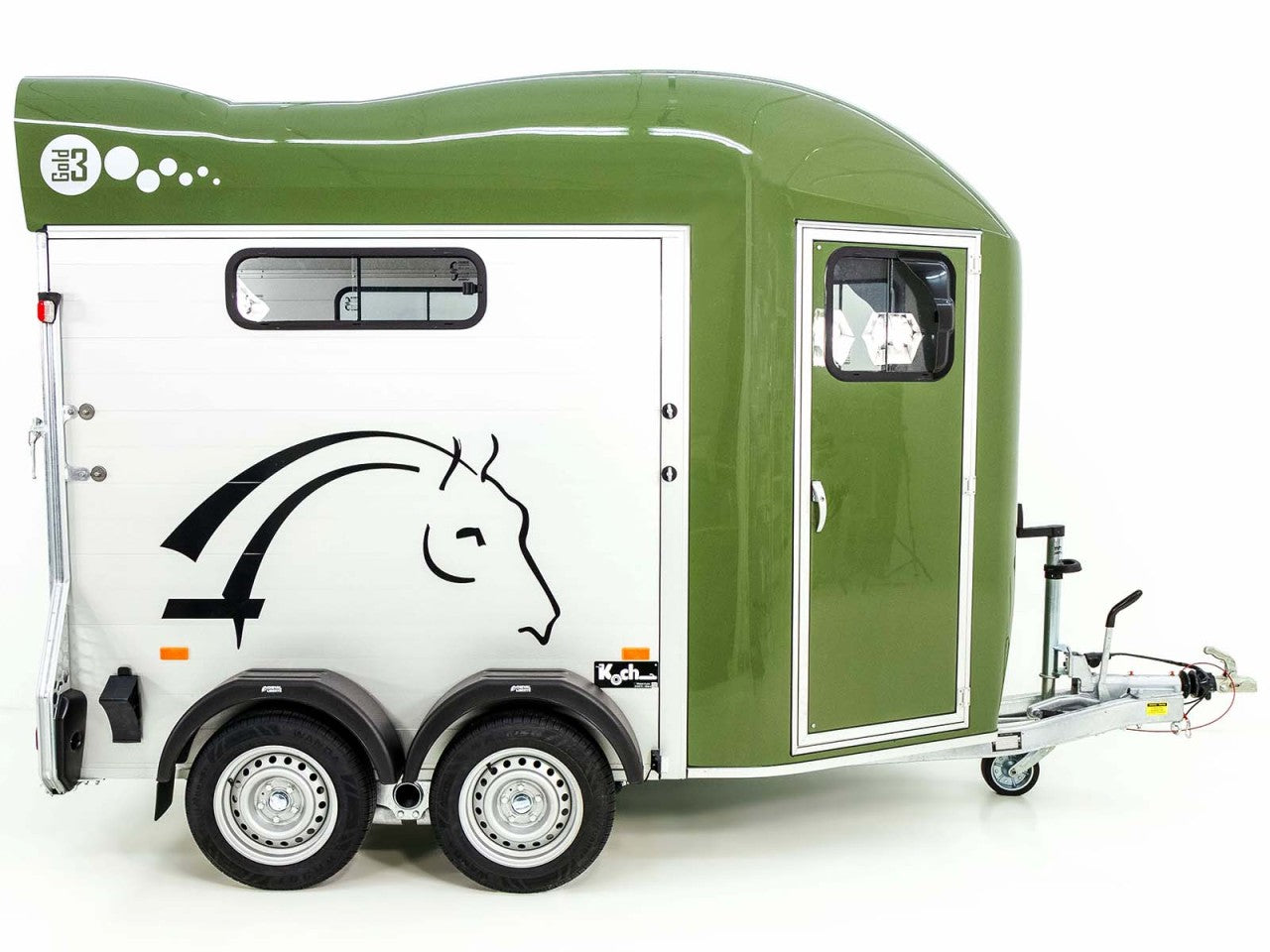Cheval Liberte Pferdeanhänger GOLD 3|Pullman 2|Sattelkammer|olivgrün-Neu