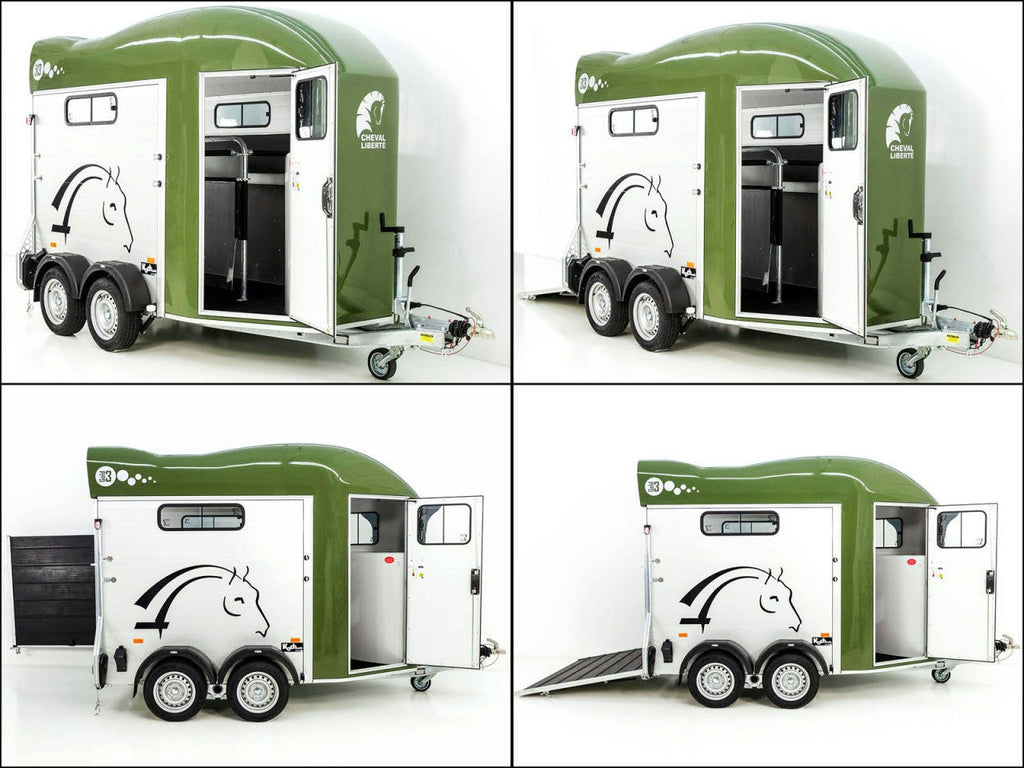 Cheval Liberte Pferdeanhänger GOLD 3|Pullman 2|Sattelkammer|olivgrün-Neu