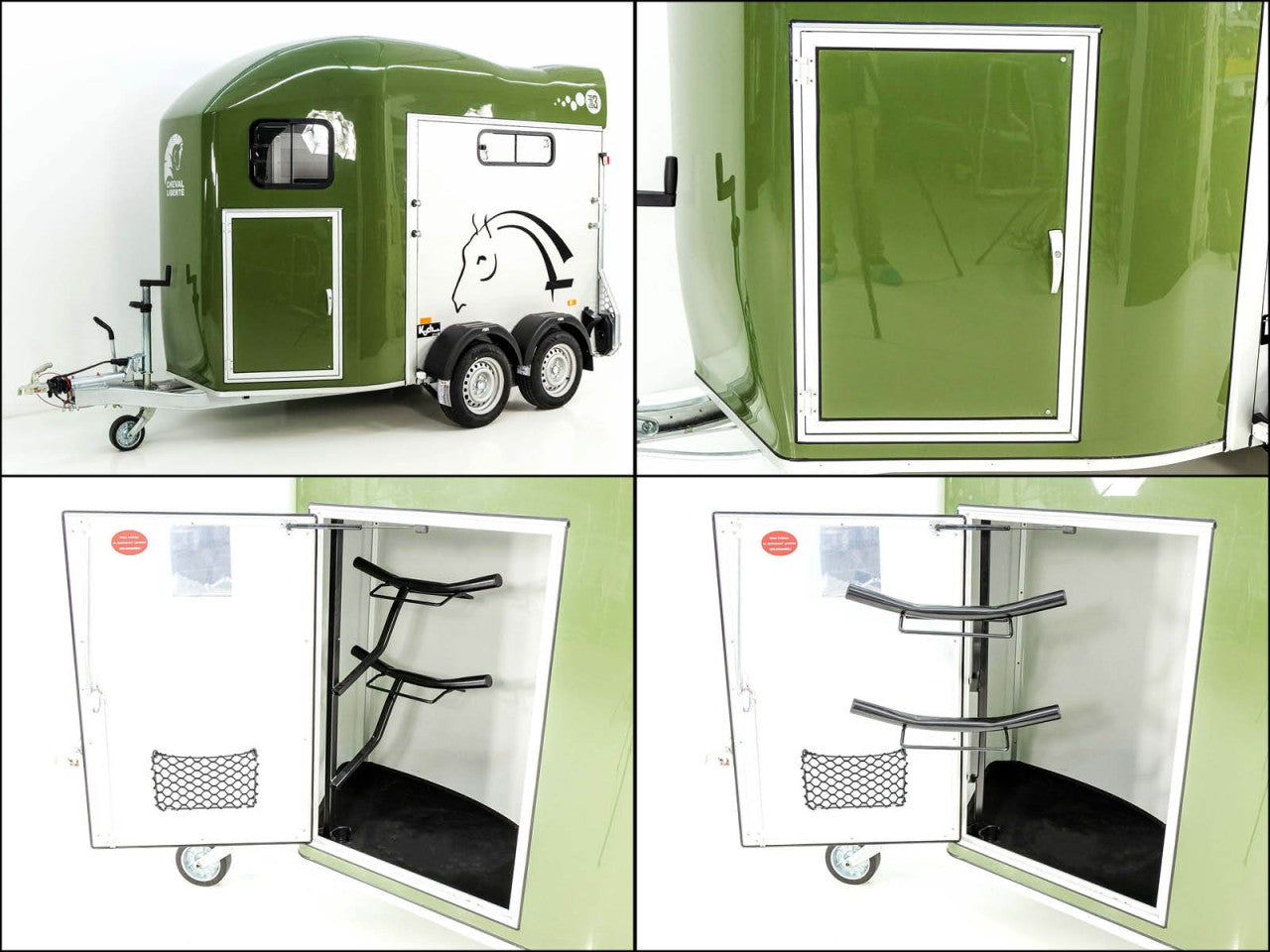 Cheval Liberte Pferdeanhänger GOLD 3|Pullman 2|Sattelkammer|olivgrün-Neu