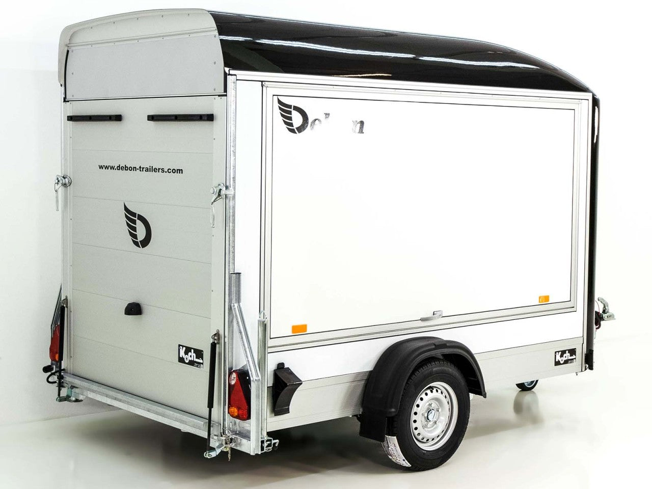 Debon Kofferanhänger C300 Sandwich 148x295cm H:190cm 1,3t|Alu|Polybug|Tür|Klappe|schwarz-Neu