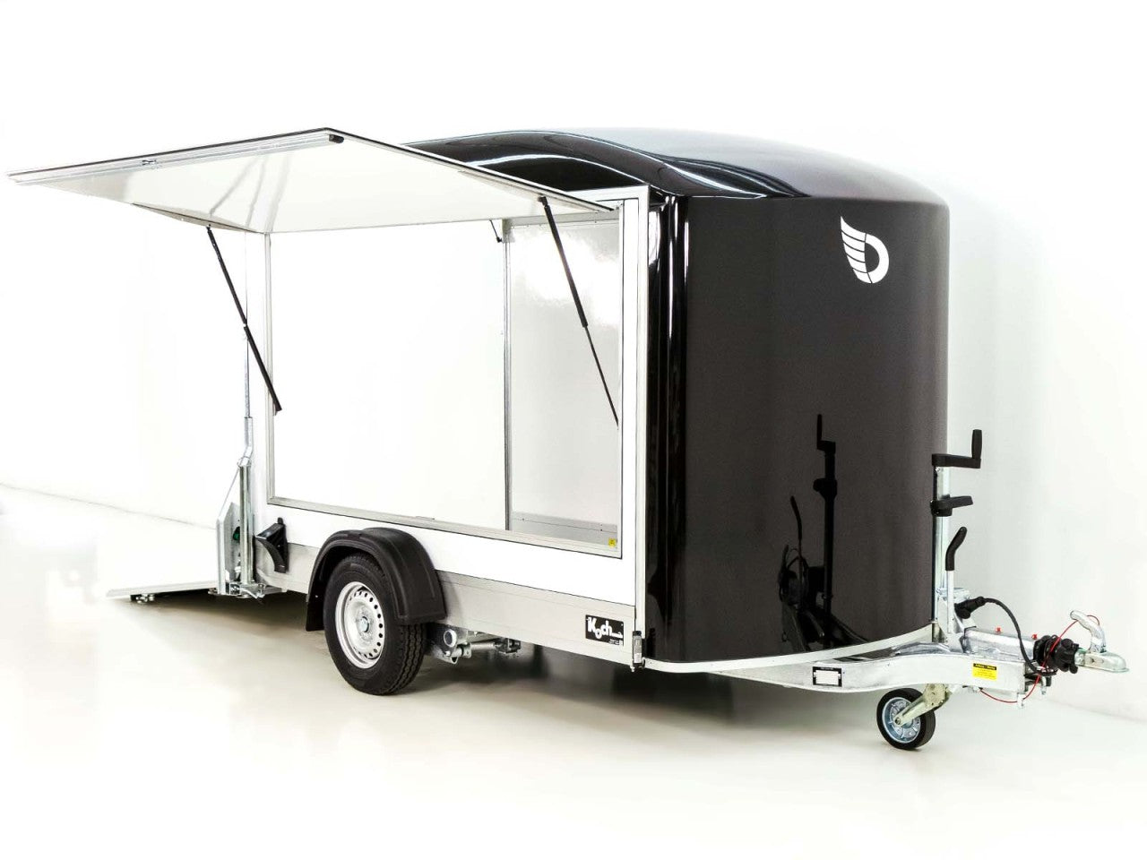 Debon Kofferanhänger C300 Sandwich 148x295cm H:190cm 1,3t|Alu|Polybug|Tür|Klappe|schwarz-Neu