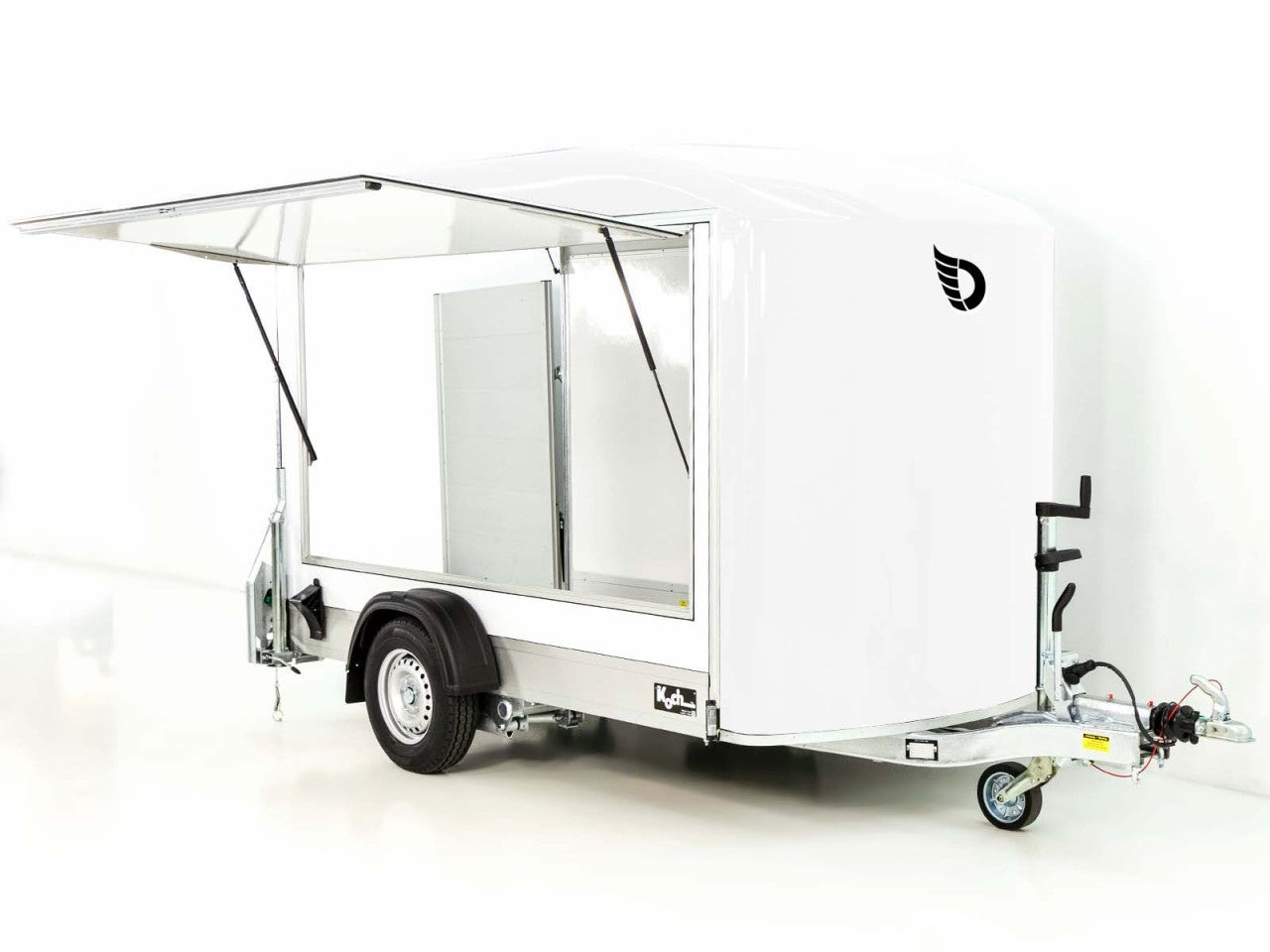 Debon Kofferanhänger C300 Sandwich 148x295cm H:190cm 1,3t|Alu|Polybug|Tür|Klappe|weiß-Neu
