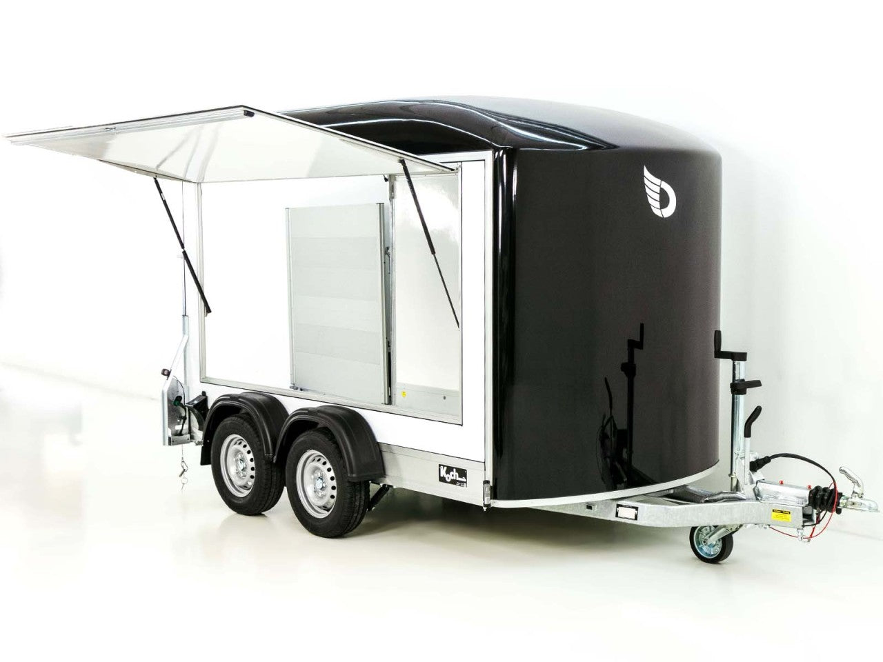 Debon Kofferanhänger C500 Sandwich 164x300cm H:200cm 2,0t|Alu|Polybug|Tür|schwarz-Neu