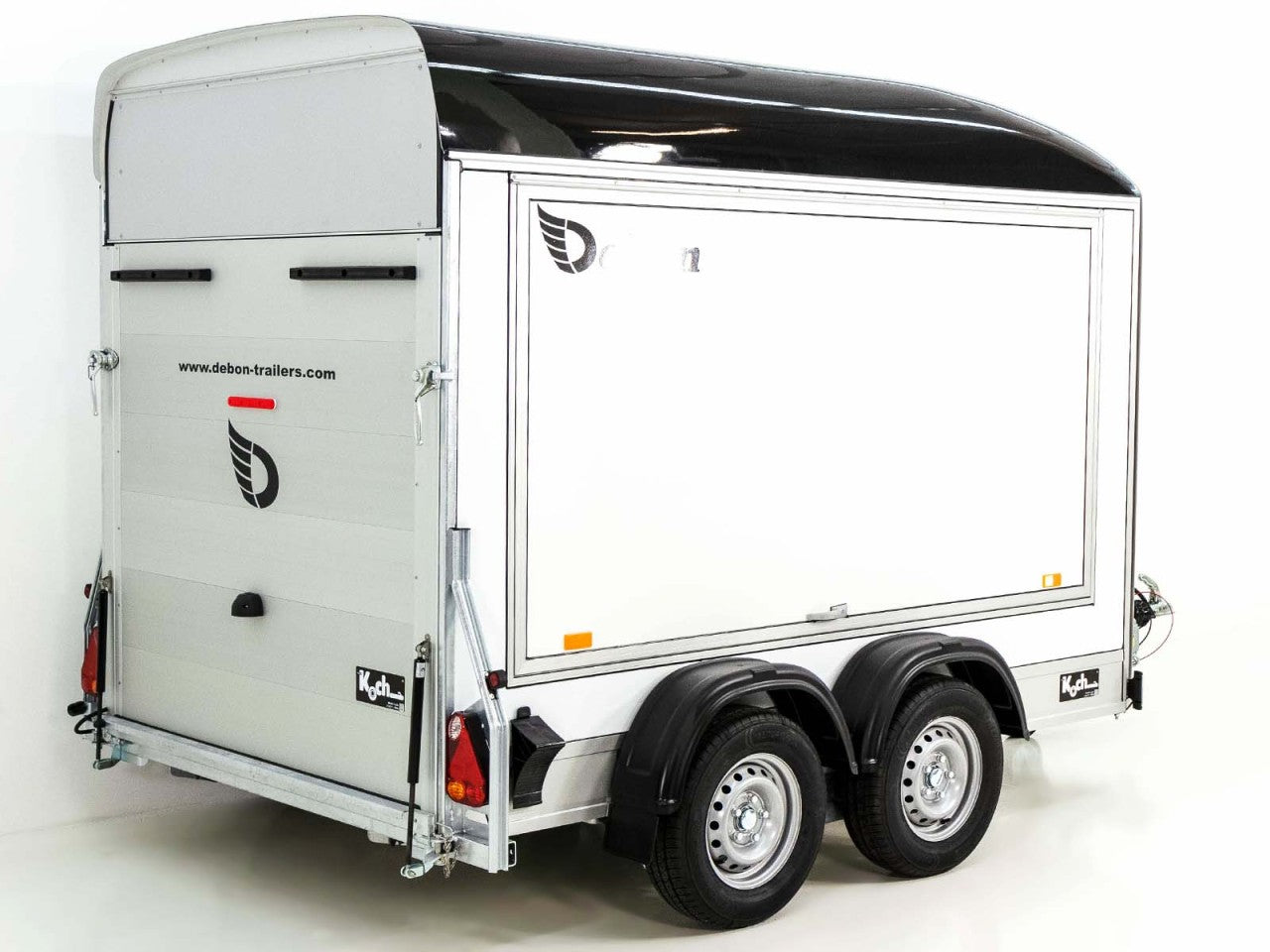 Debon Kofferanhänger C500 Sandwich 164x300cm H:200cm 2,0t|Alu|Polybug|Tür|schwarz-Neu