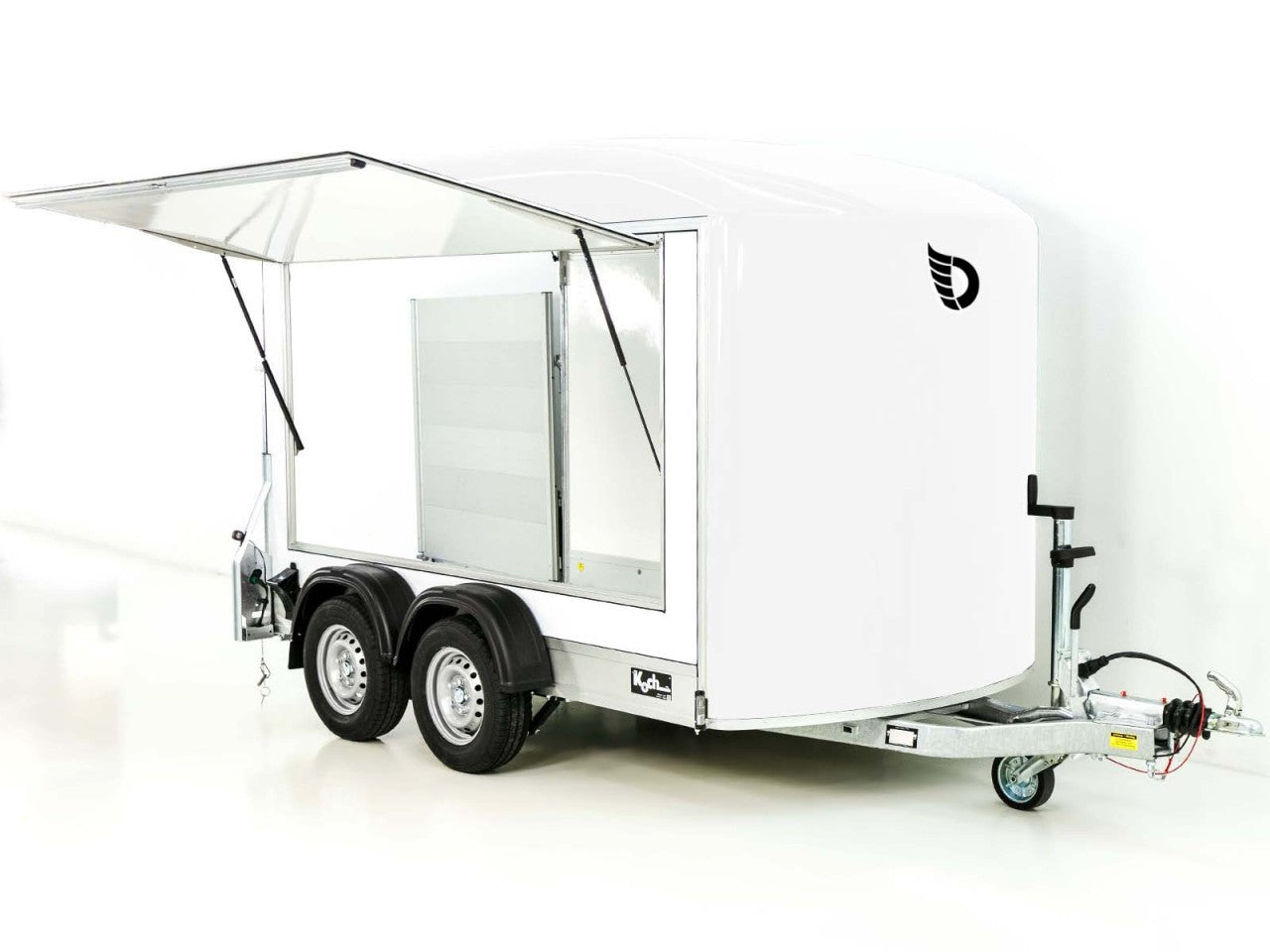 Debon Kofferanhänger C500 Sandwich 164x300cm H:200cm 2,0t|Alu|Polybug|Tür|weiß-Neu