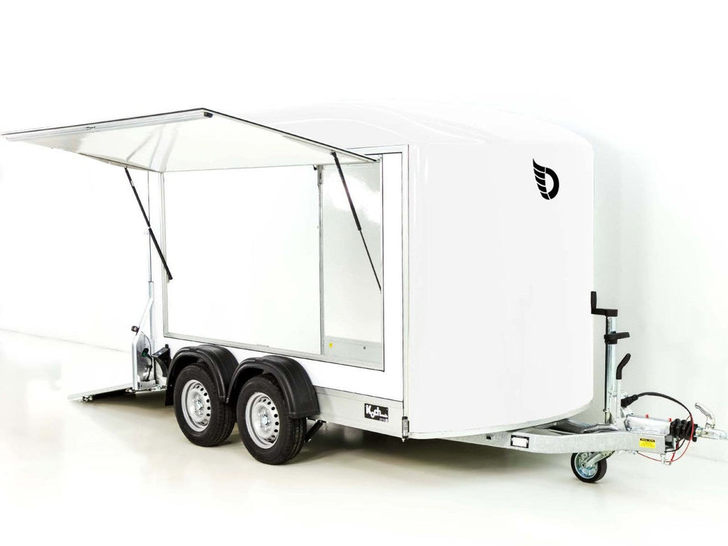 Debon Kofferanhänger C500 Sandwich 164x300cm H:200cm 2,0t|Alu|Polybug|Tür|weiß-Neu