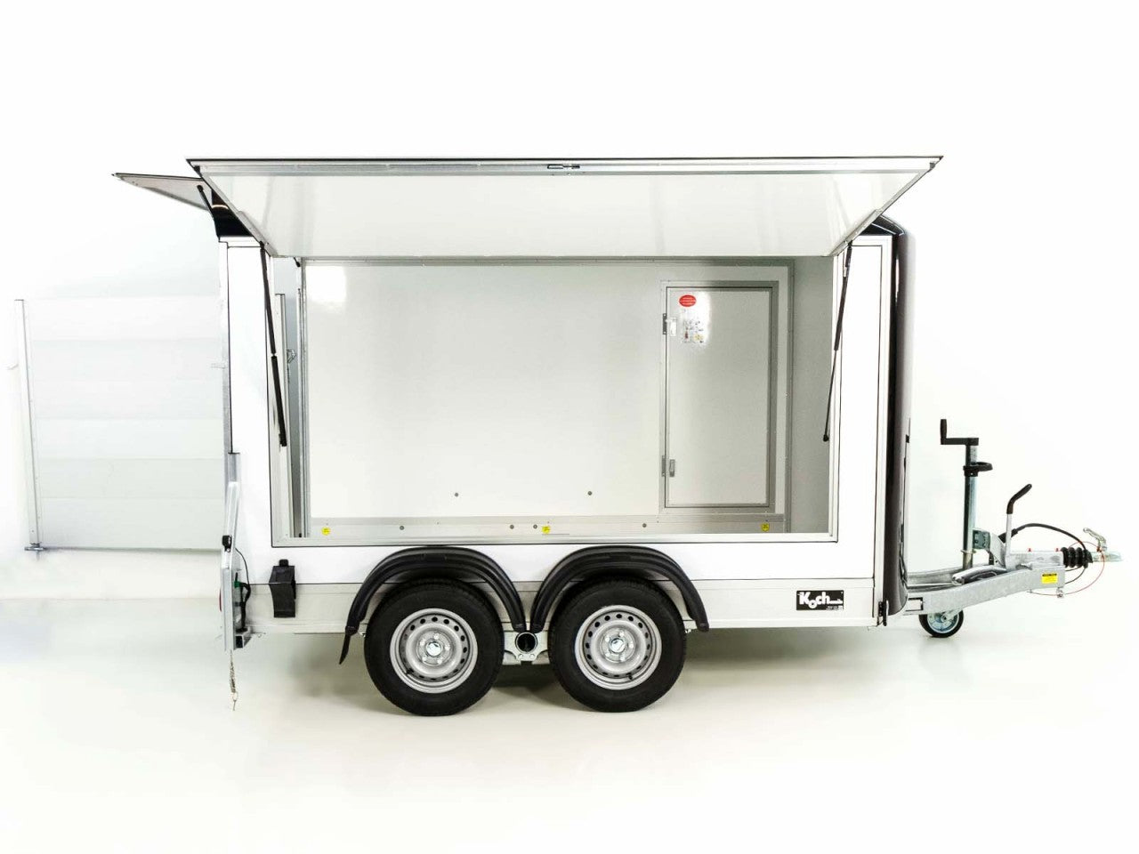 Debon Kofferanhänger C500 Sandwich 164x300cm H:200cm 2,0t|Alu|Polybug|Tür|weiß-Neu