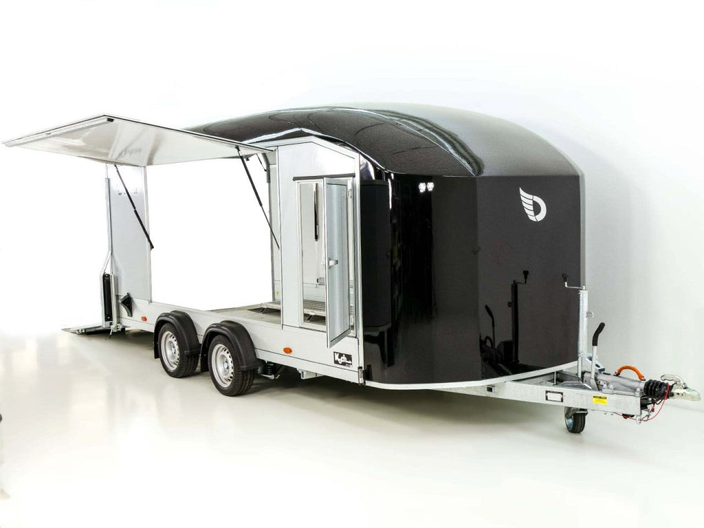 Debon Kofferanhänger Roadster C1000 200x500x200cm 3,5t schwarz | E-Winde |Erhöhungsrampen-Neu