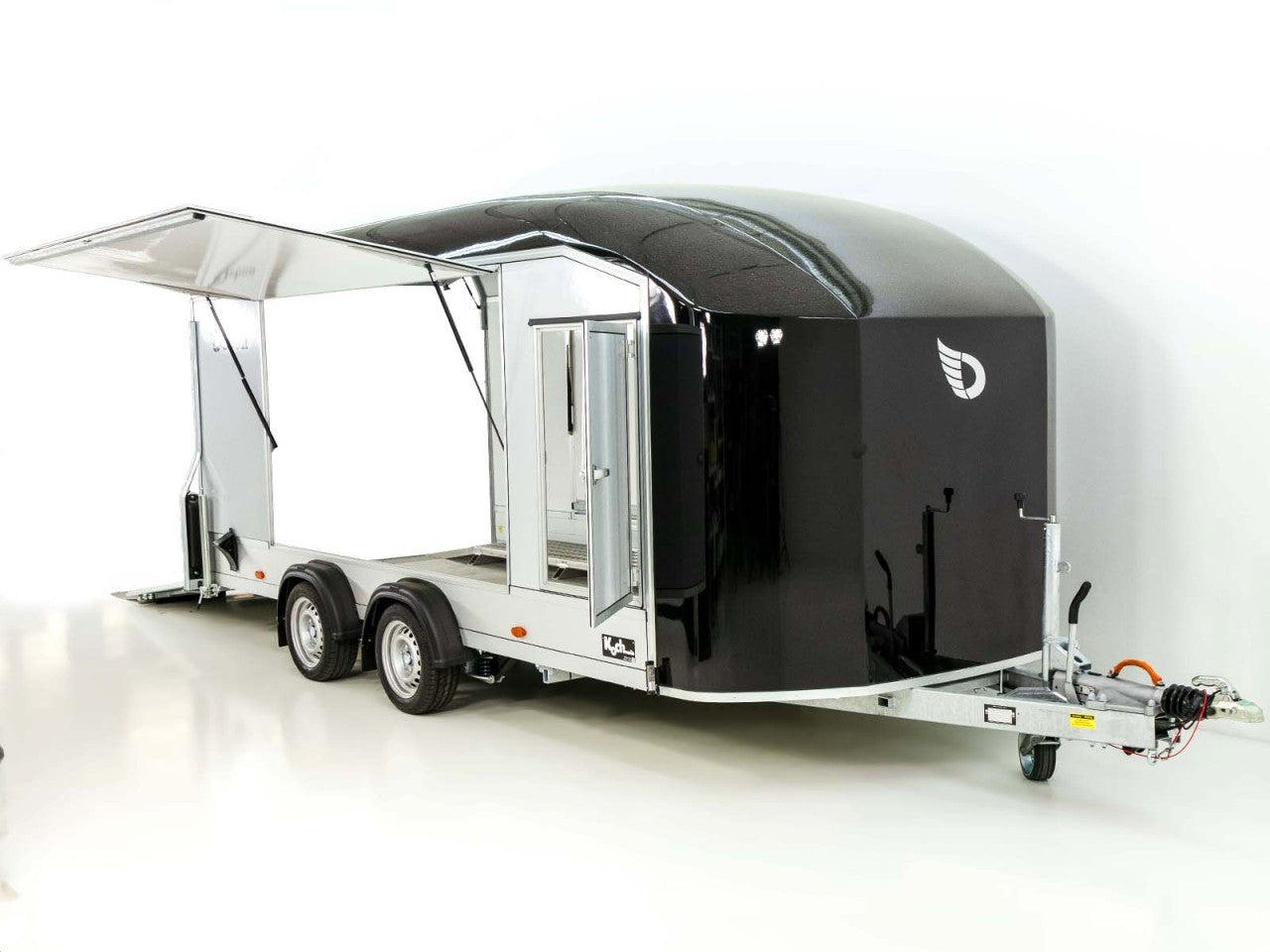 Debon Kofferanhänger Roadster C1000 200x500x200cm 3,5t schwarz | E-Winde |Erhöhungsrampen-Neu