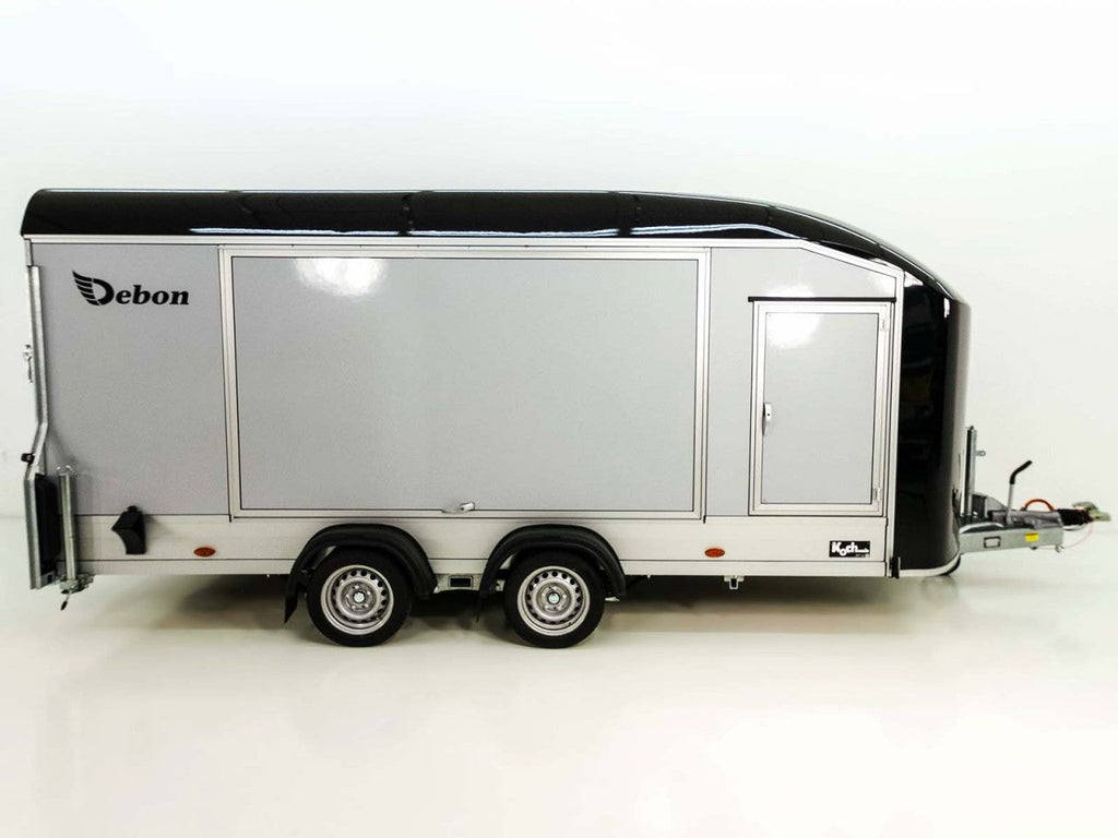 Debon Kofferanhänger Roadster C1000 200x500x200cm 3,5t schwarz | E-Winde |Erhöhungsrampen-Neu