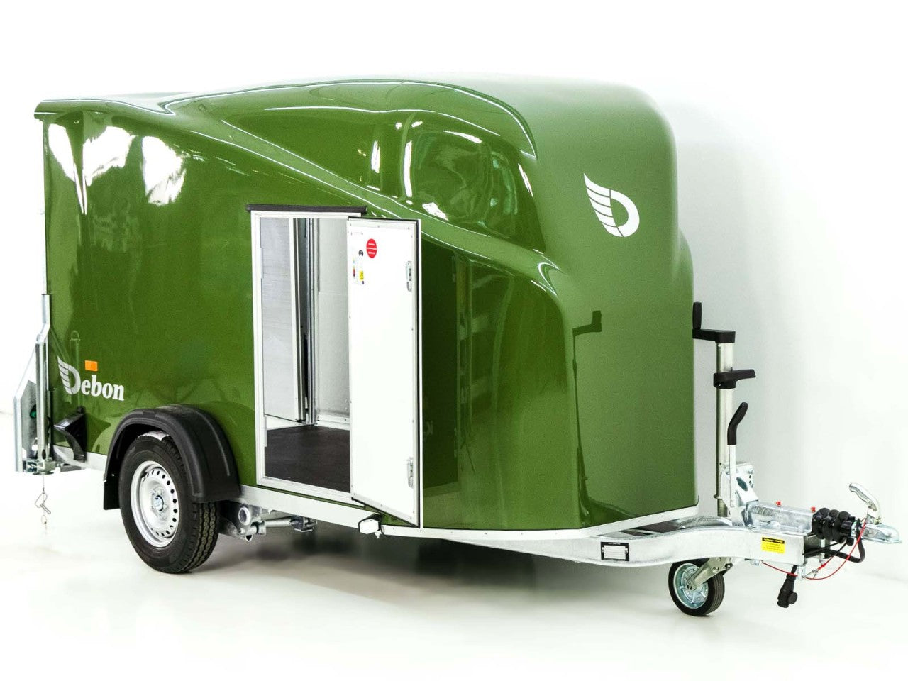 Debon Kofferanhänger Cargo 1300 Vollpoly 150x290cm H:160cm|Tür|olivgrün-Neu