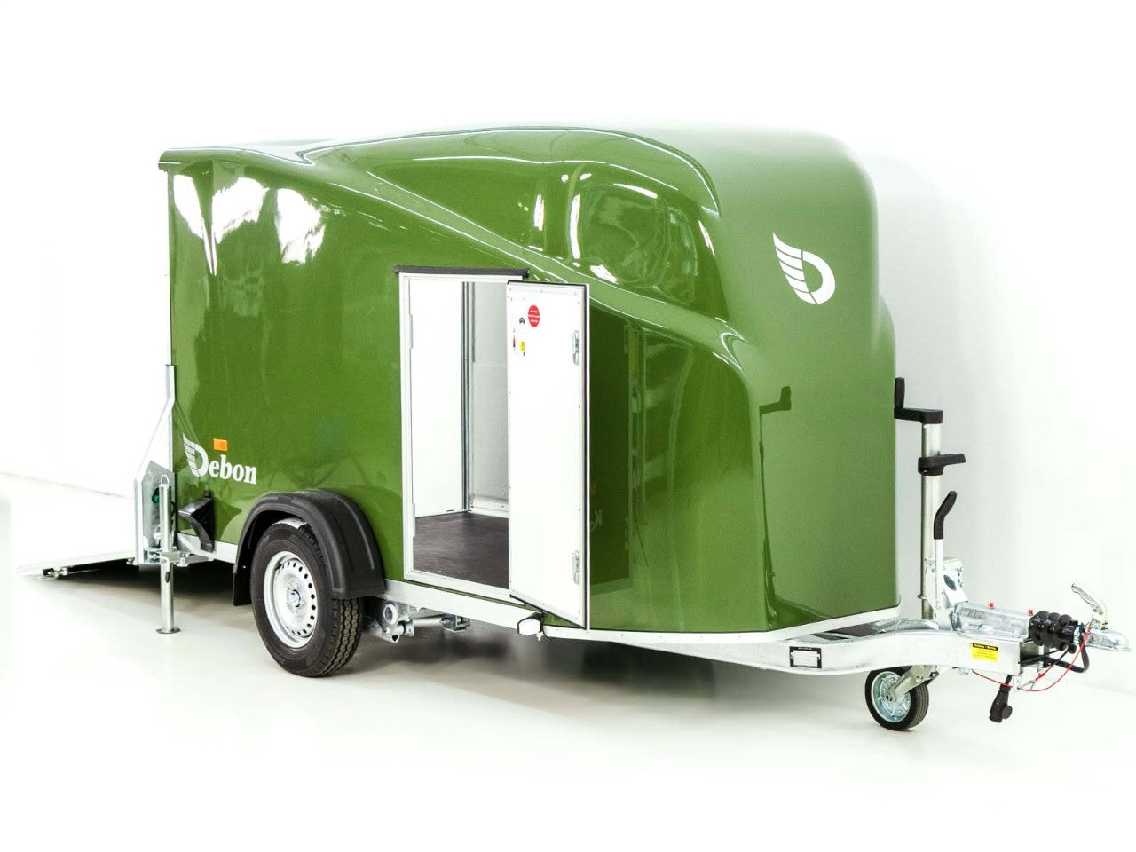 Debon Kofferanhänger Cargo 1300 Vollpoly 150x290cm H:160cm|Tür|olivgrün-Neu