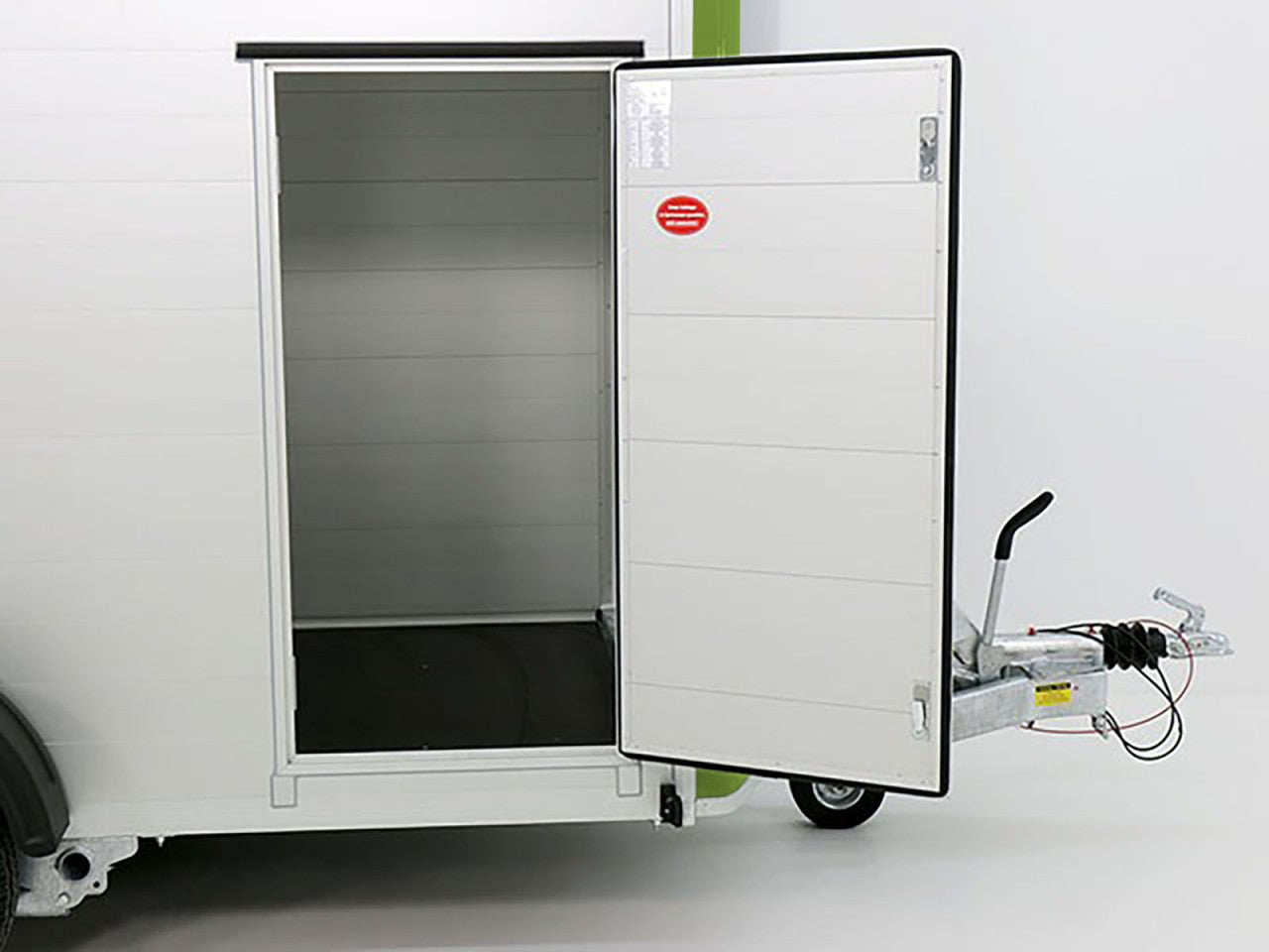 Debon Kofferanhänger C300 148x295cm H:190cm 1,3t Alu, Polybug|Tür|olivgrün-Neu