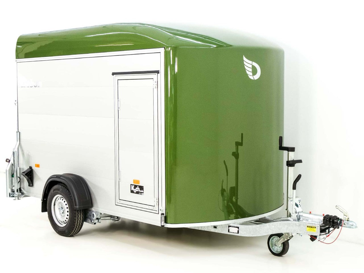 Debon Kofferanhänger C400 164x315cm H:200cm 1,3t|Alu, Polybug|Tür|olivgrün-Neu