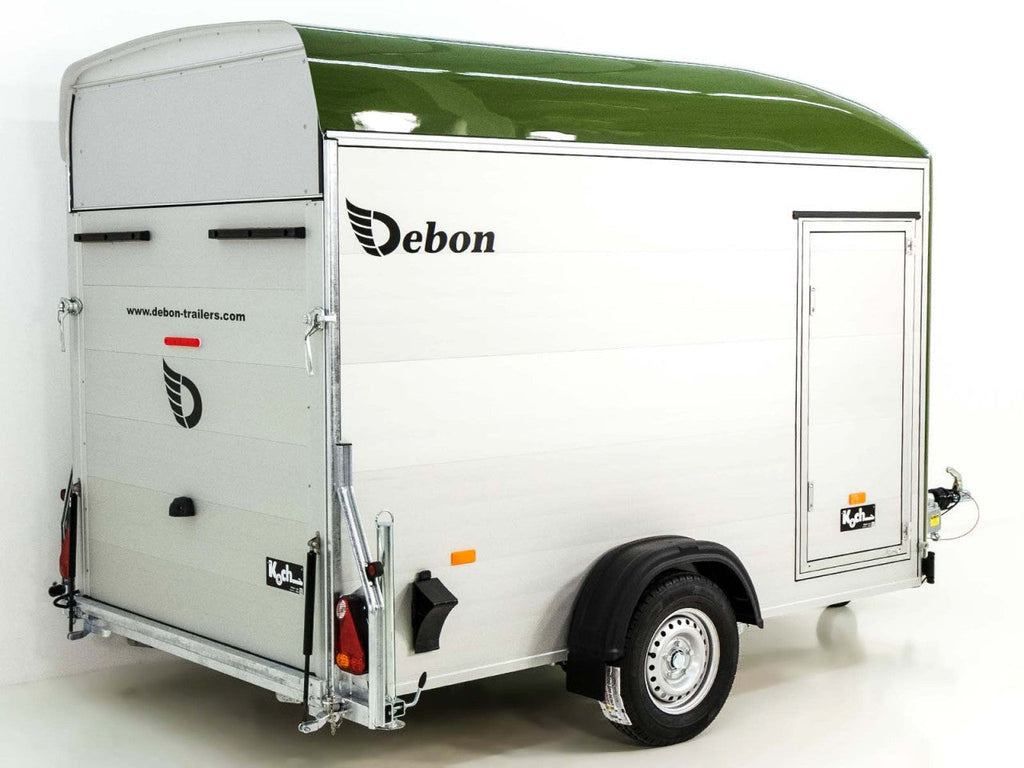Debon Kofferanhänger C400 164x315cm H:200cm 1,3t|Alu, Polybug|Tür|olivgrün-Neu