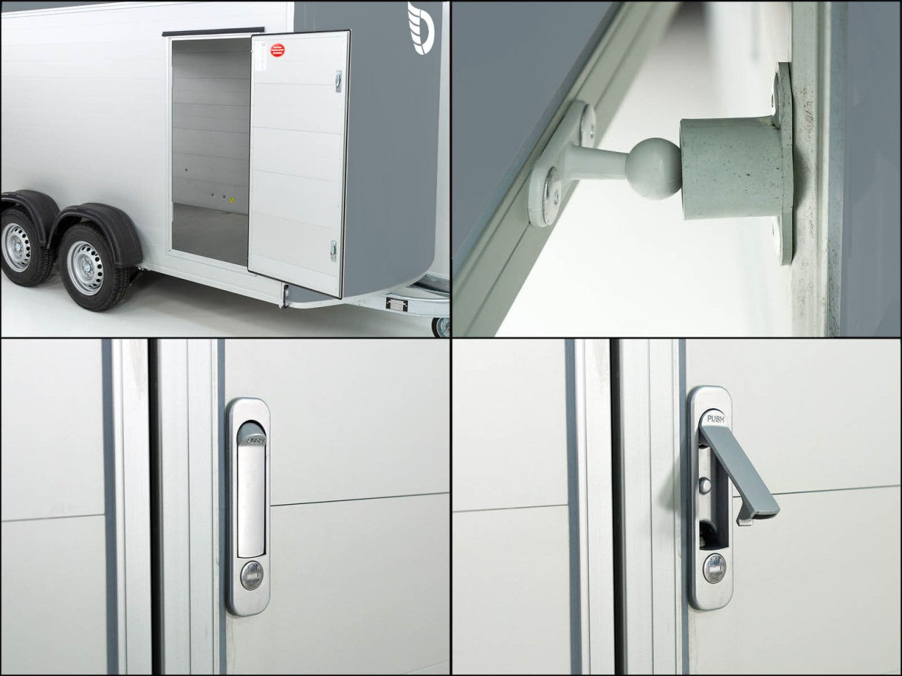 Debon Kofferanhänger Cargo C800 206x441cm H206 3,5 t|Alu|Polybug|Tür|grau-Neu