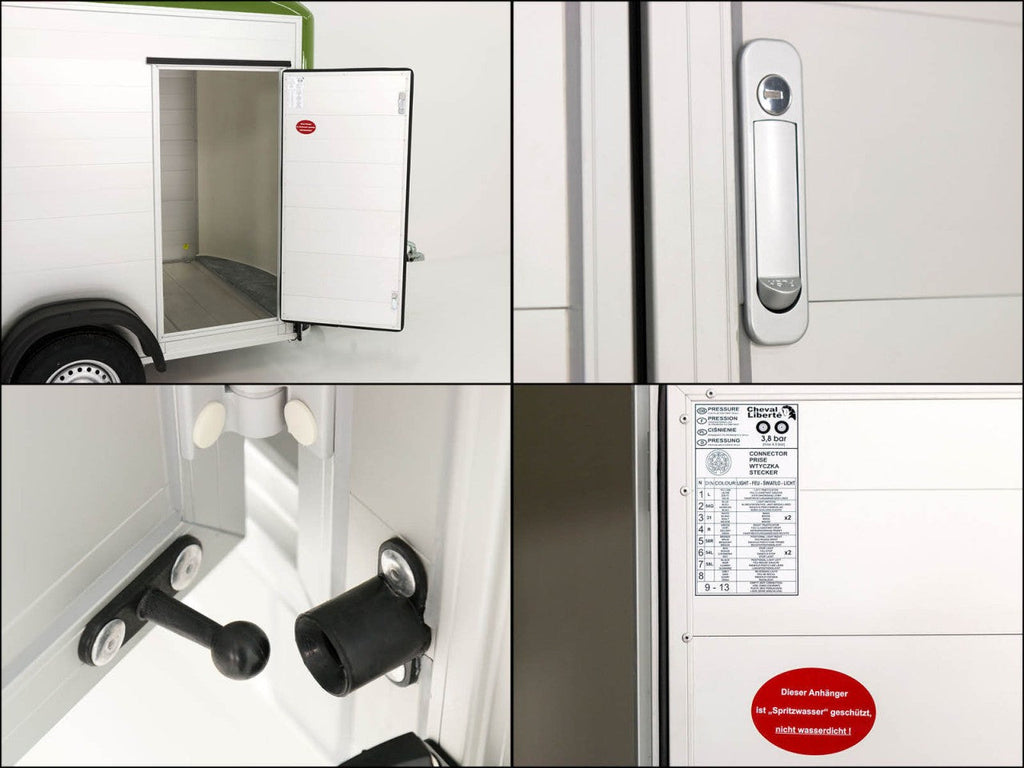 Debon Kofferanhänger C500 164x300cm H:200cm 2,6t|Alu|Polybug|Tür|olivgrün-Neu