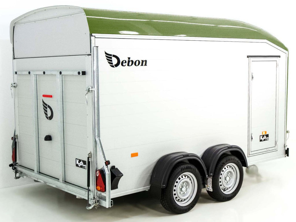 Debon Kofferanhänger Roadster C700 179×378 Höhe:201cm 2,6t|Alu|Polybug|Tür|olivgrün-Neu