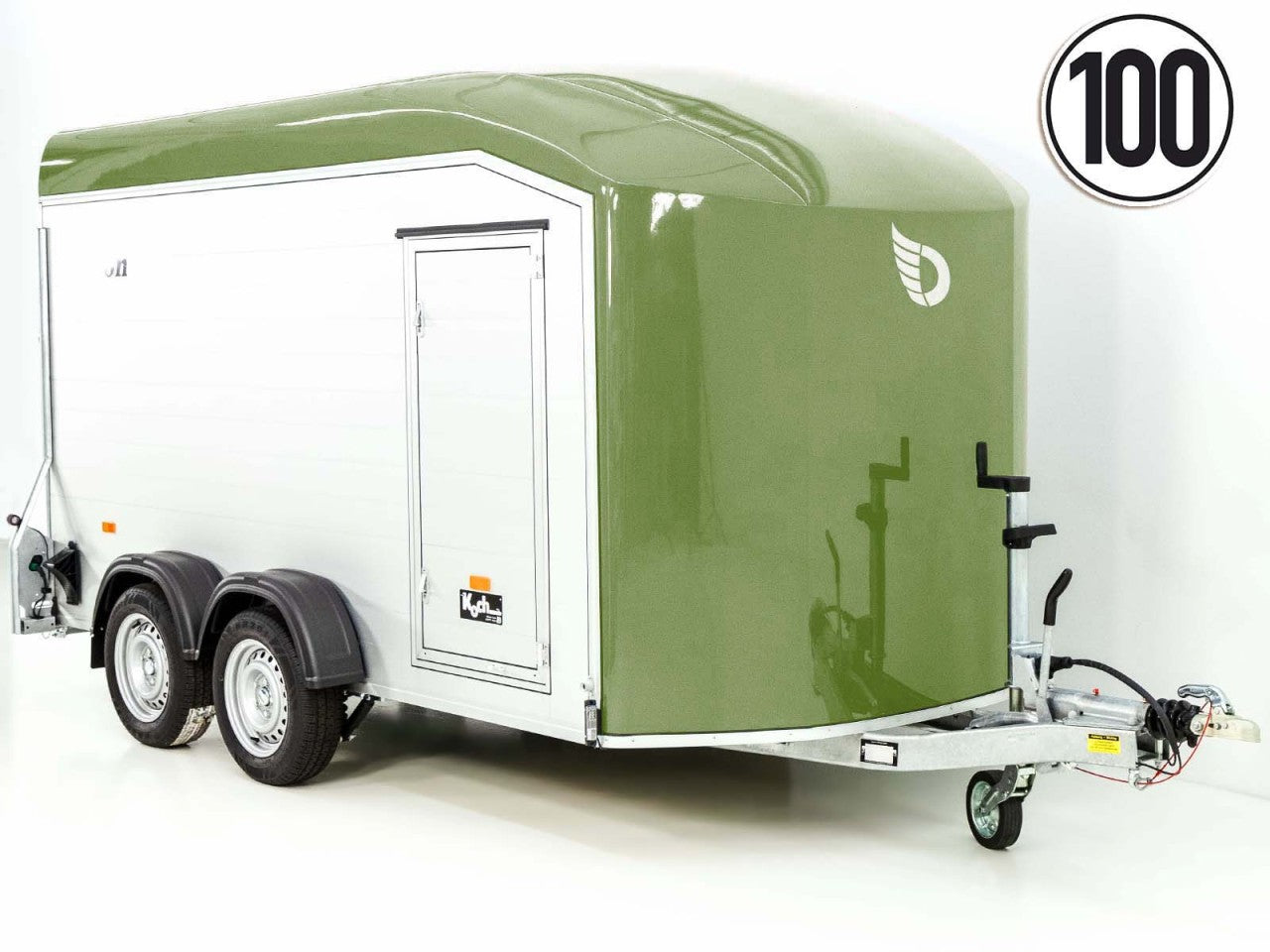 Debon Kofferanhänger Roadster C700 179×378 Höhe:201cm 2,6t|Alu|Polybug|Tür|olivgrün-Neu