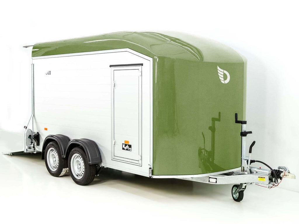 Debon Kofferanhänger Roadster C700 179×378 Höhe:201cm 2,6t|Alu|Polybug|Tür|olivgrün-Neu