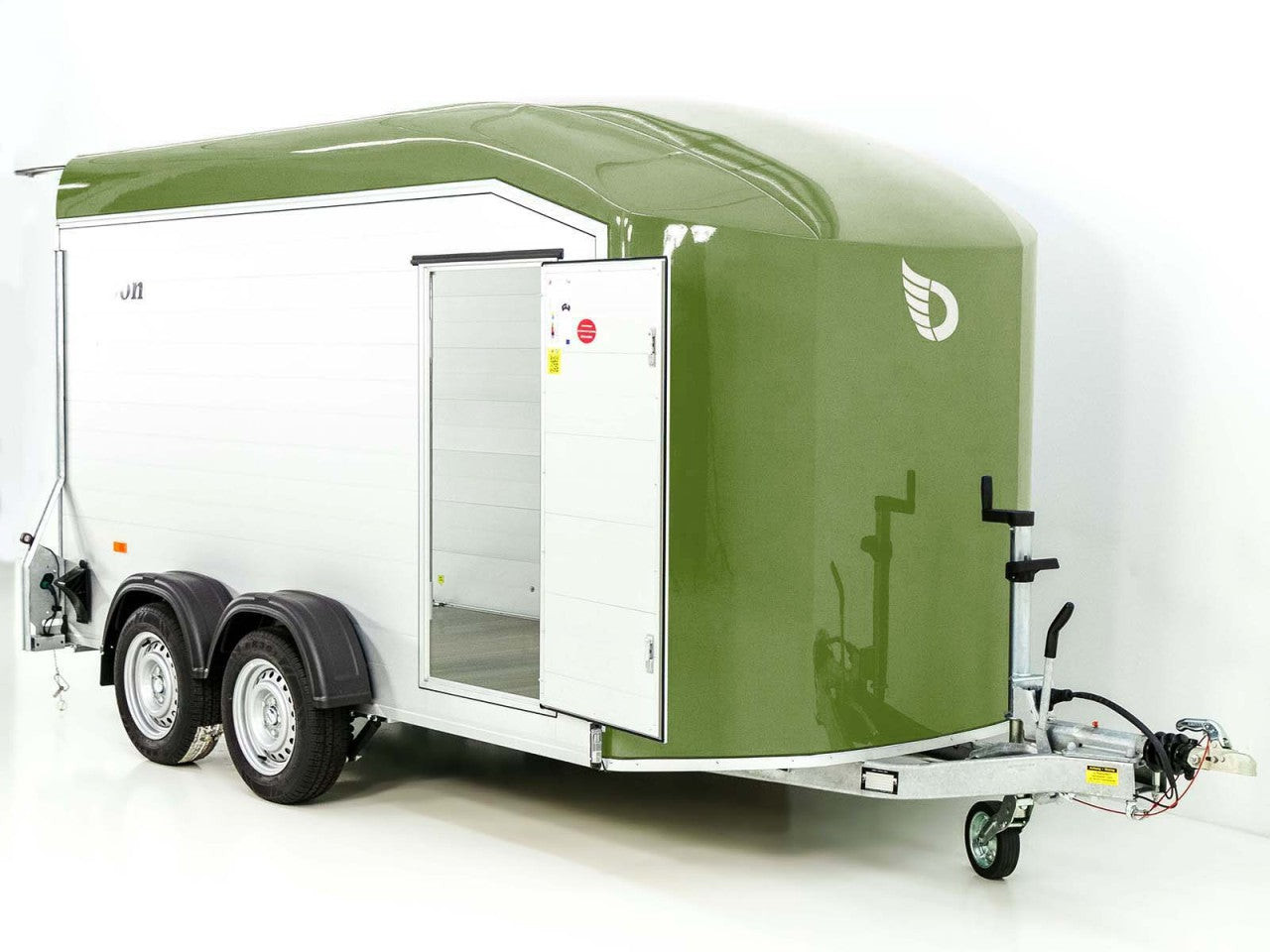 Debon Kofferanhänger Roadster C700 179×378 Höhe:201cm 2,6t|Alu|Polybug|Tür|olivgrün-Neu